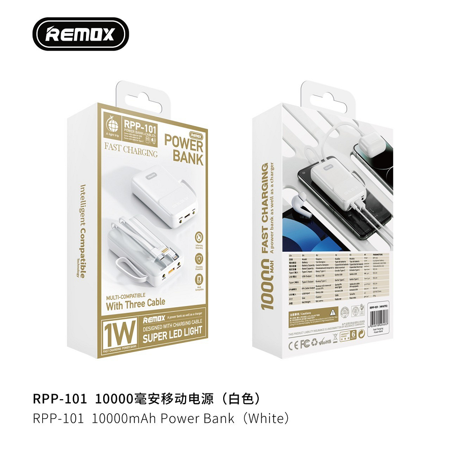 Sạc dự phòng Remax RPP-101 10.000mAh (VN) HĐ