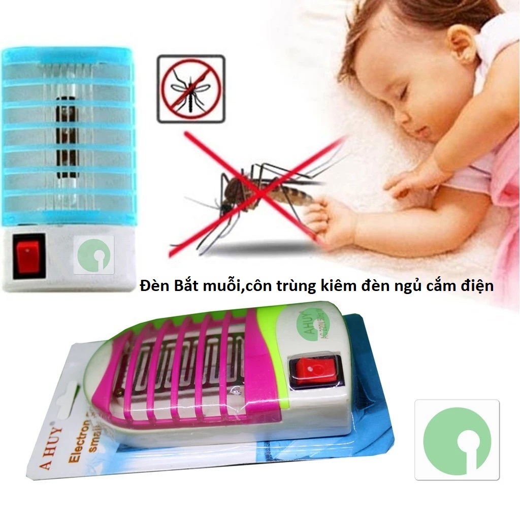 Đèn Bắt muỗi,côn trùng kiêm đèn ngủ cắm điện.