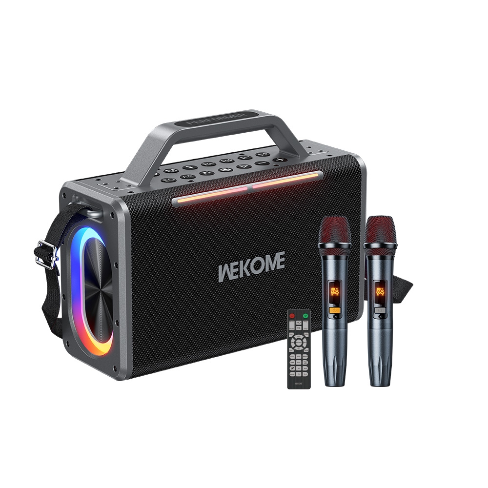Loa karaoke bluetooth WEKOME Beluga D2. kèm 2 micro (DD)