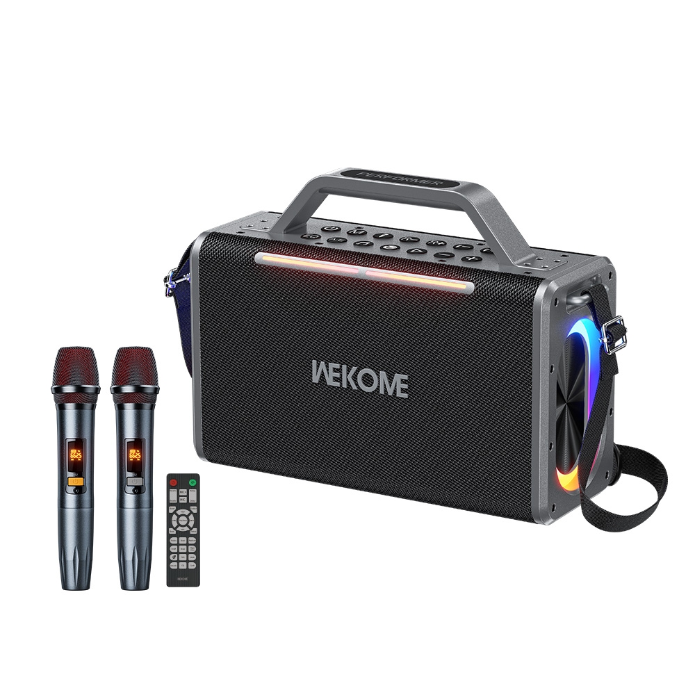 Loa karaoke bluetooth WEKOME Beluga D2. kèm 2 micro (DD)