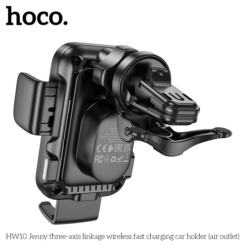 Kệ Giá đỡ điện thoại ô tô kiểm sạc không dây Hoco HW10