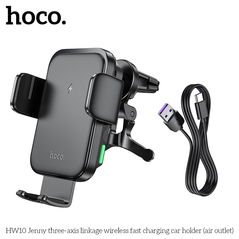 Kệ Giá đỡ điện thoại ô tô kiểm sạc không dây Hoco HW10