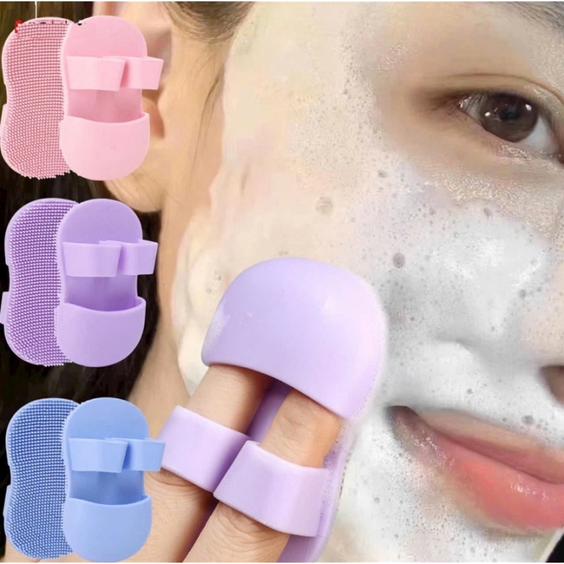 Miếng Cọ Rửa Mặt Xỏ 2 Ngón Tay Tẩy Tế Bào Chết màu inbox hay ngẫu nhiên