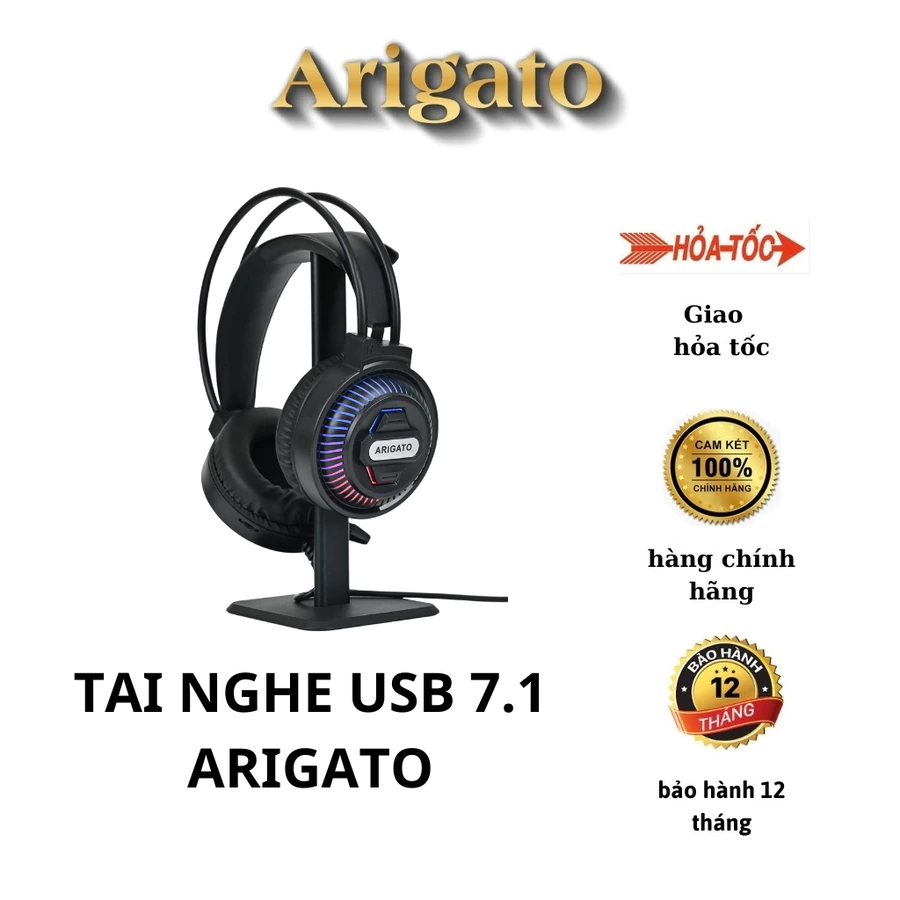 Tai nghe dây máy tính Game Arigato Led RGD