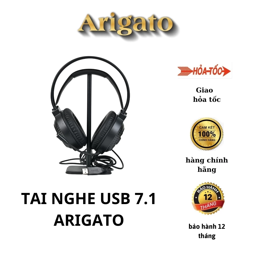 Tai nghe dây máy tính Game Arigato Led RGD