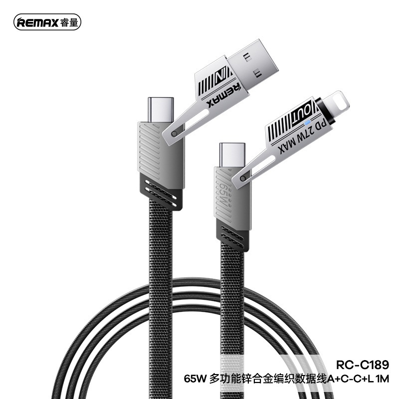 Cáp sạc 4 đầu 4in1 Remax RC-C189 (VN) Nhanh 65W