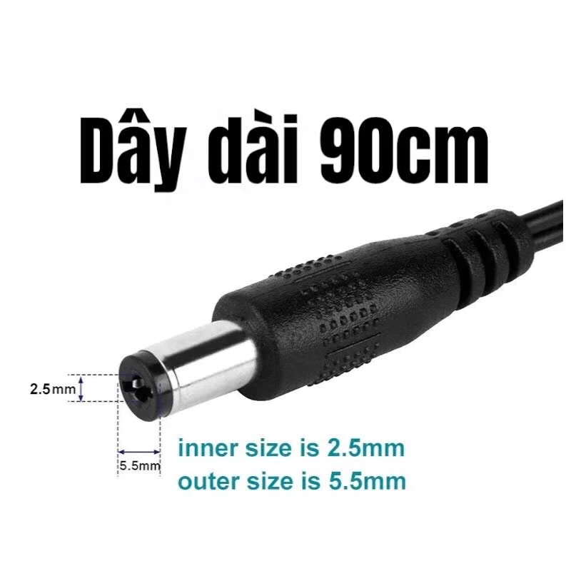 Sạc nguồn adapter chui lớn 5.5*2.5mm 9v 2A Linpech