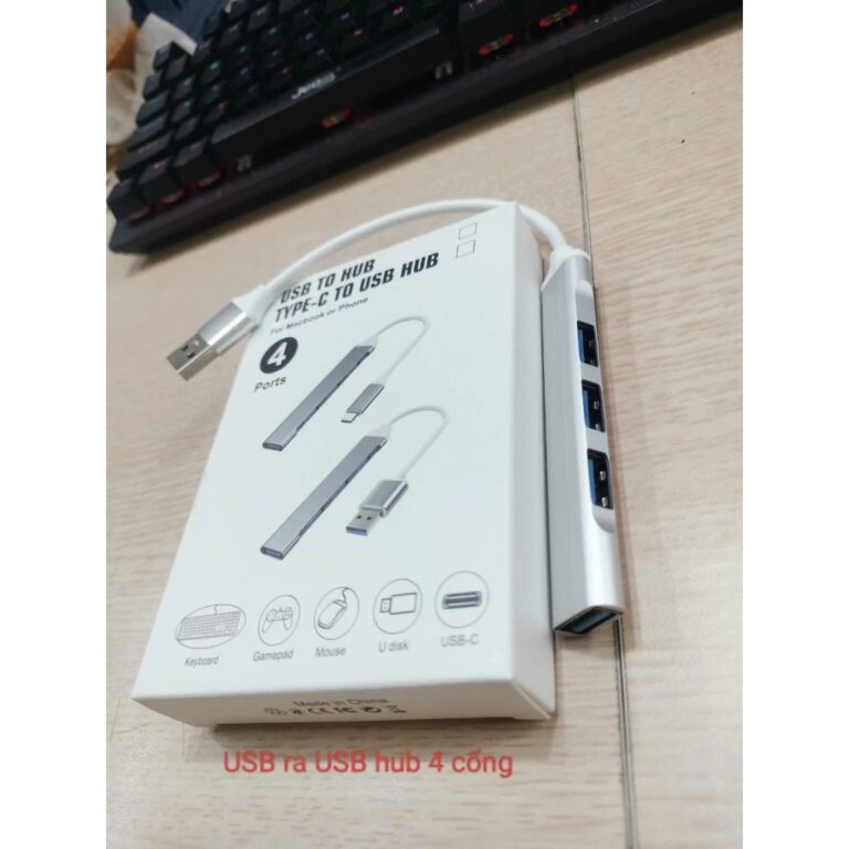 Hub chia USB Ra 4 Cổng USB 3.0 Trắng Vỏ Nhôm