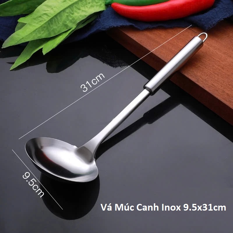 Vá (Đặc) Múc Canh Inox 9.5x31