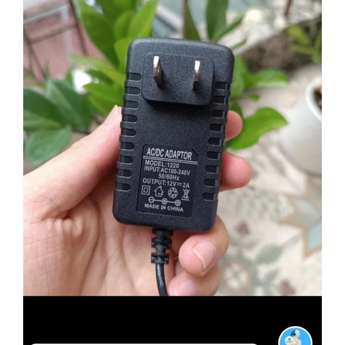 Sạc nguồn adapter chui lớn 2 đầu 5.5*2.5mm + 3.5*1.35mm 12v 2A