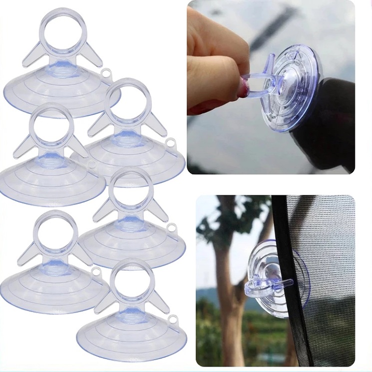 Combo 3 Móc cao su có giác hút kính xỏ ngón tay 4.5cm.