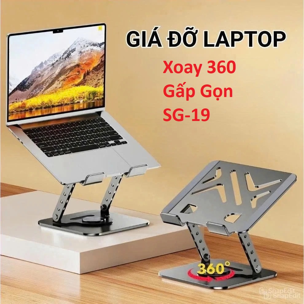 Kệ Laptop giá đỡ Xoay 360 Gấp Gọn SG-19. DPMK