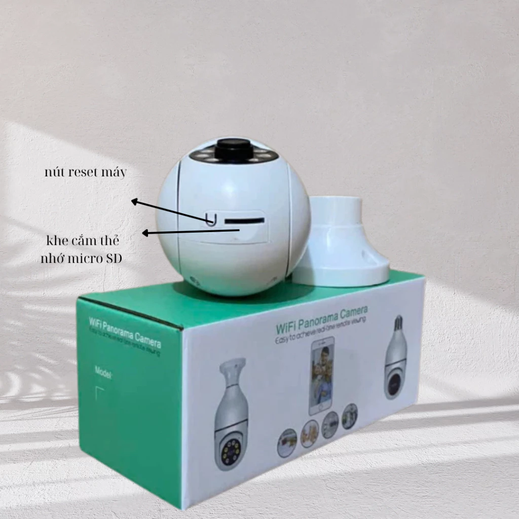 Camera Wifi Yoosee 8177 đuôi đèn trong nhà