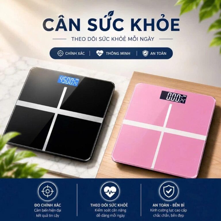 Cân Sức Khỏe 180kg Dấu + Chữ Thập