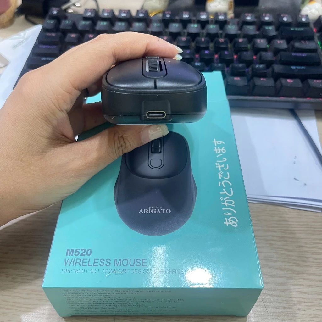 Chuột không dây sạc bluetooth Arigato M520