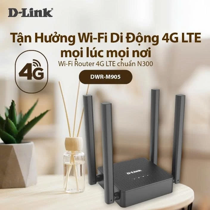 Cục modem phát wifi từ sim 4g Dlink DWR-M905 300Mbps