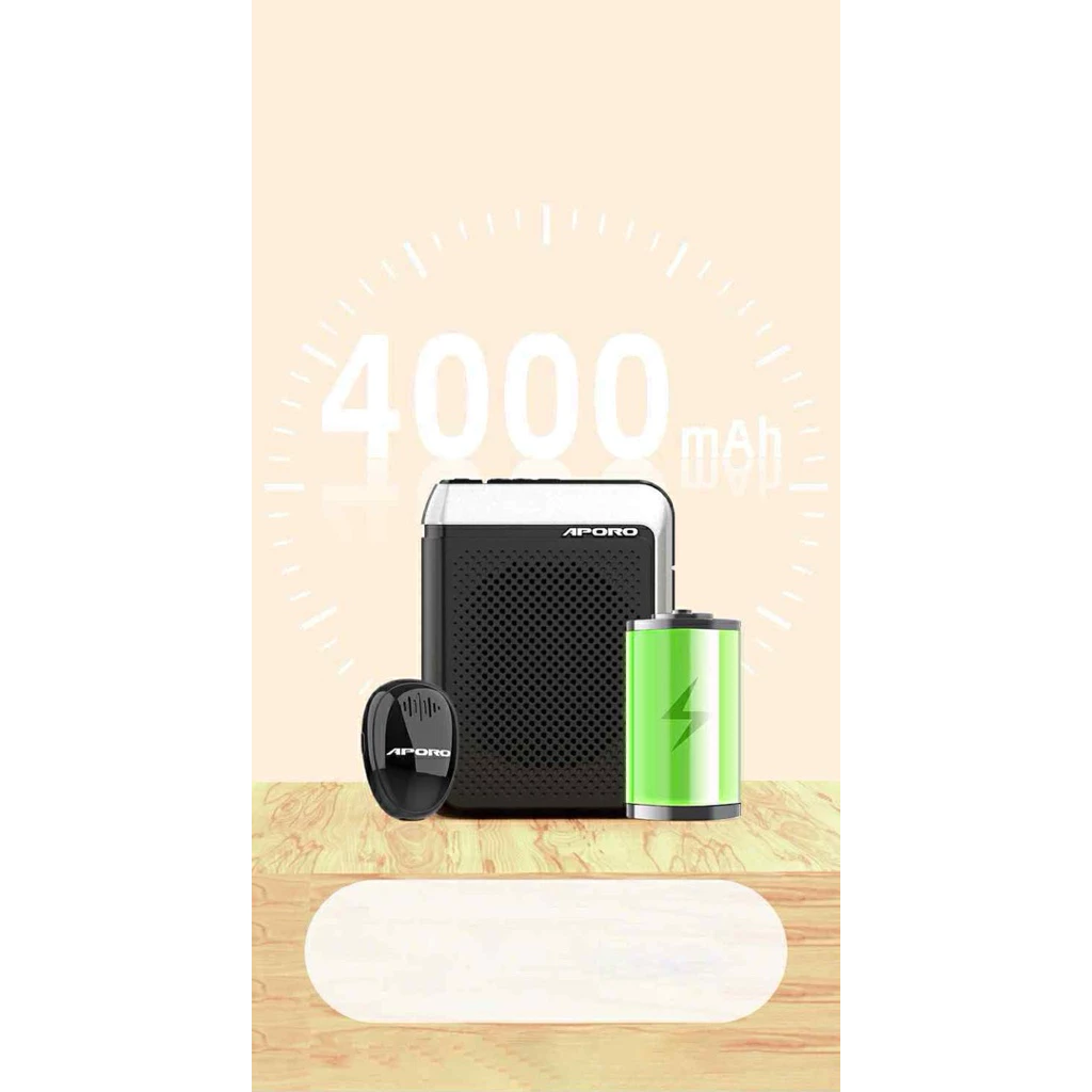 Máy trợ giảng không dây Aporo T18 2.4G mic cài áo