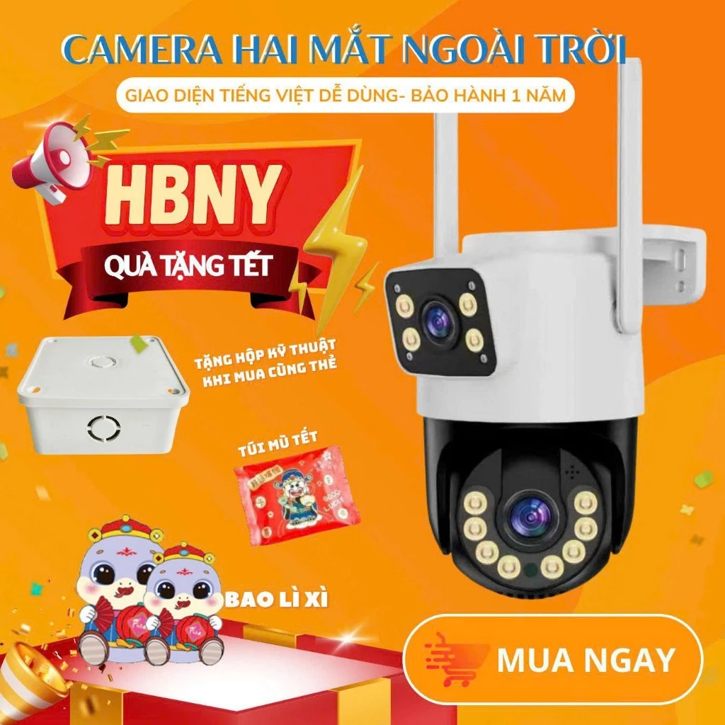 Camera Wifi Yoosee PU8 (P14) 2 mắt ngoài trời