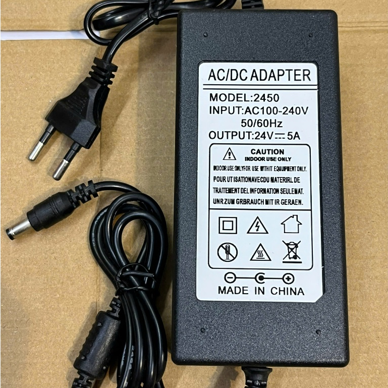 Sạc nguồn máy tính chui lớn 5.5*2.5mm 24v 5A linpech Cho Laptop, Đầu Ghi, Máy Massage
