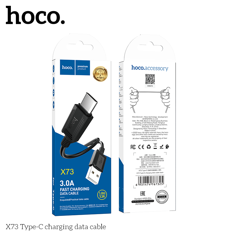 Cáp sạc Usb-Lighting nhanh HOCO X73