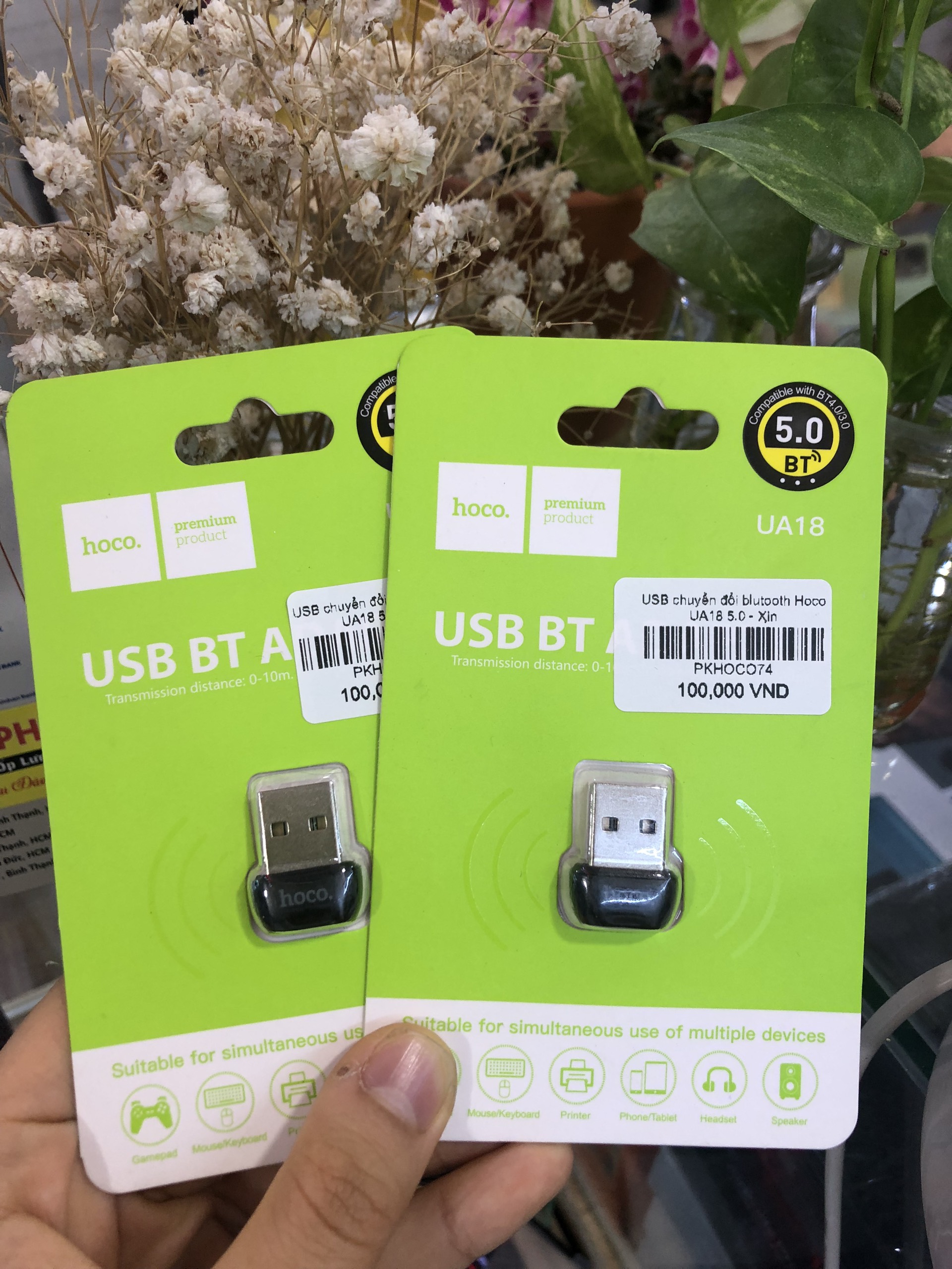 Cục USB chuyển đổi Bluetooth Hoco UA18 5.0