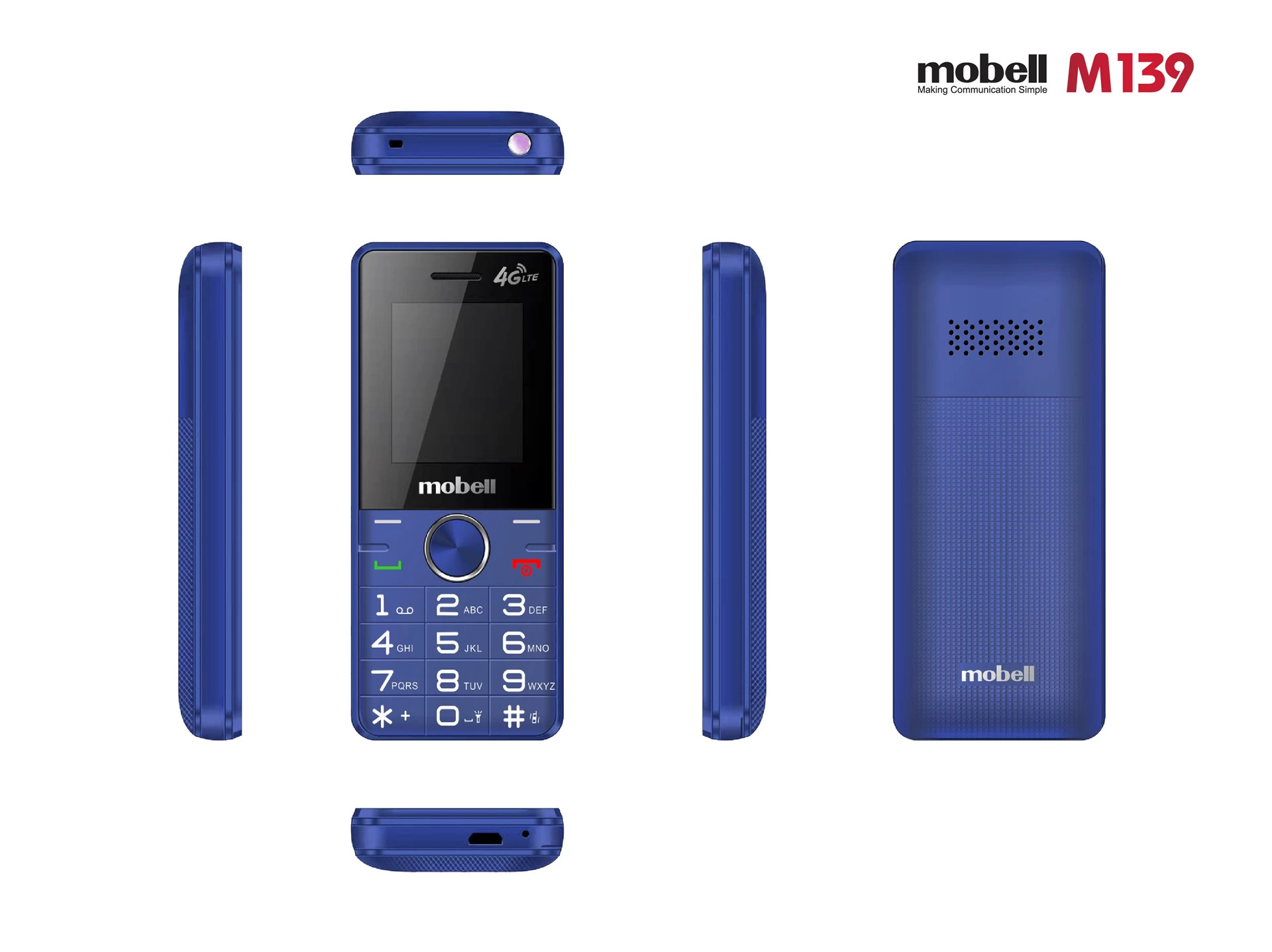 Điện thoại MOBELL M139 4G Chính hãng - Sóng 4G chuẩn