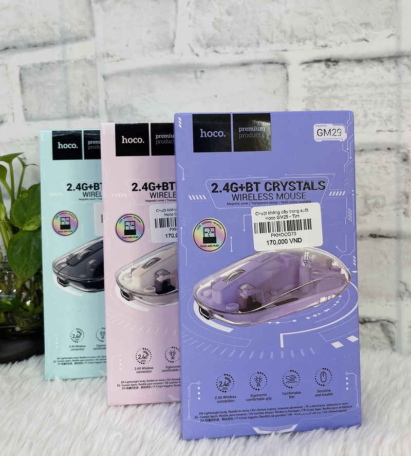 Chuột không dây trong suốt Hoco GM29