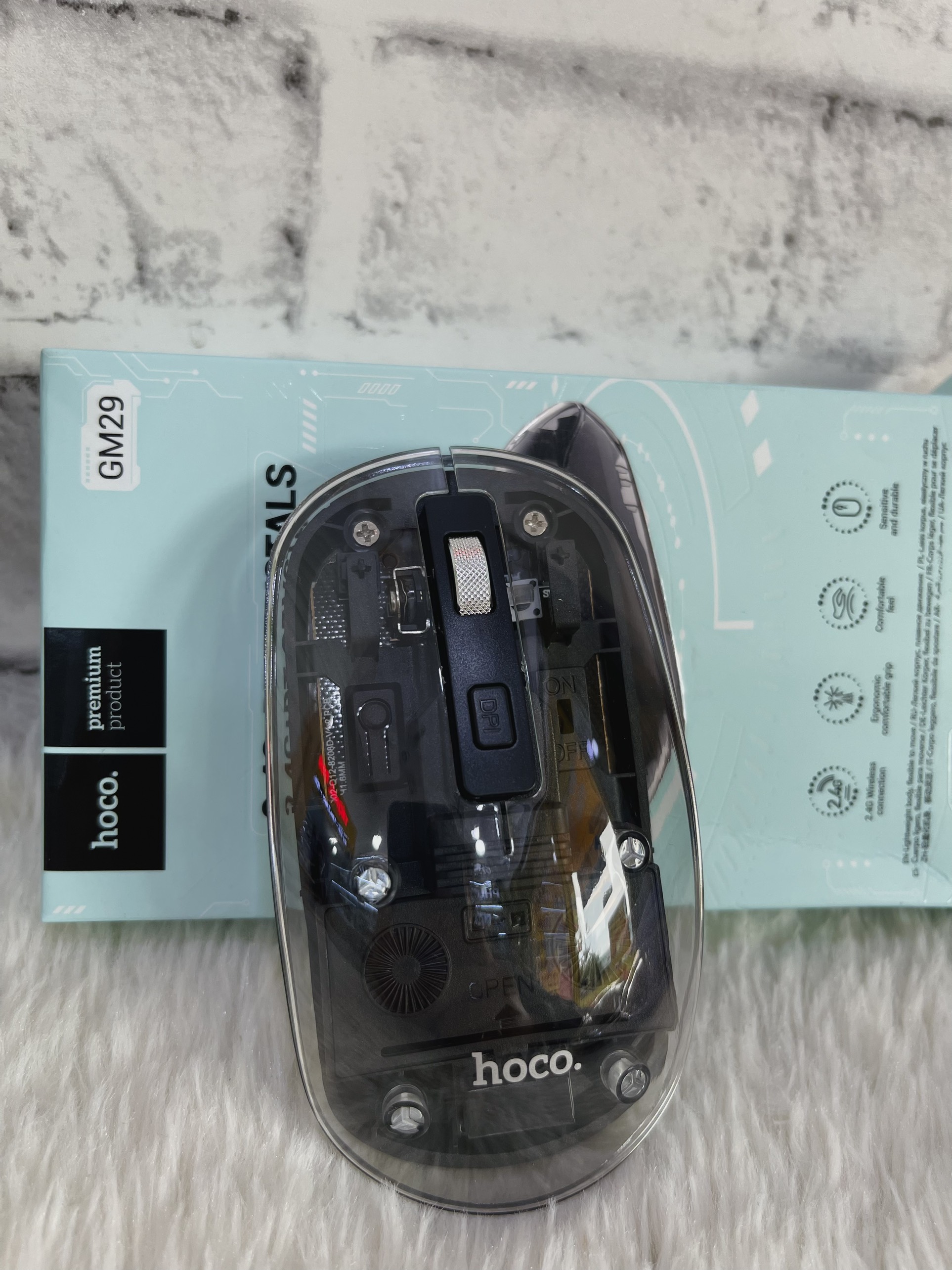 Chuột không dây trong suốt Hoco GM29