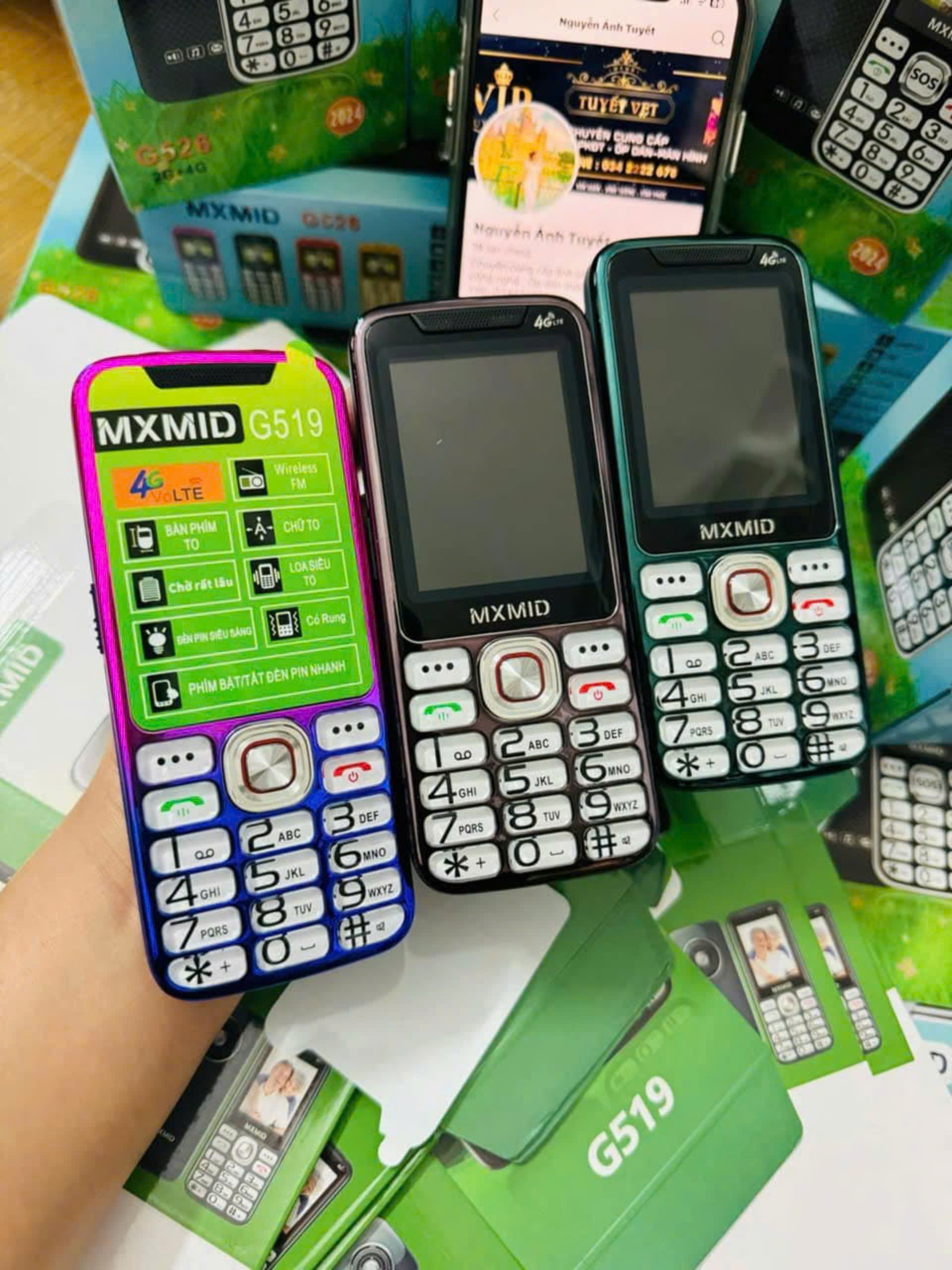 Điện thoại MXMID G519 4G Bao cắt sóng - Sóng 4G chuẩn