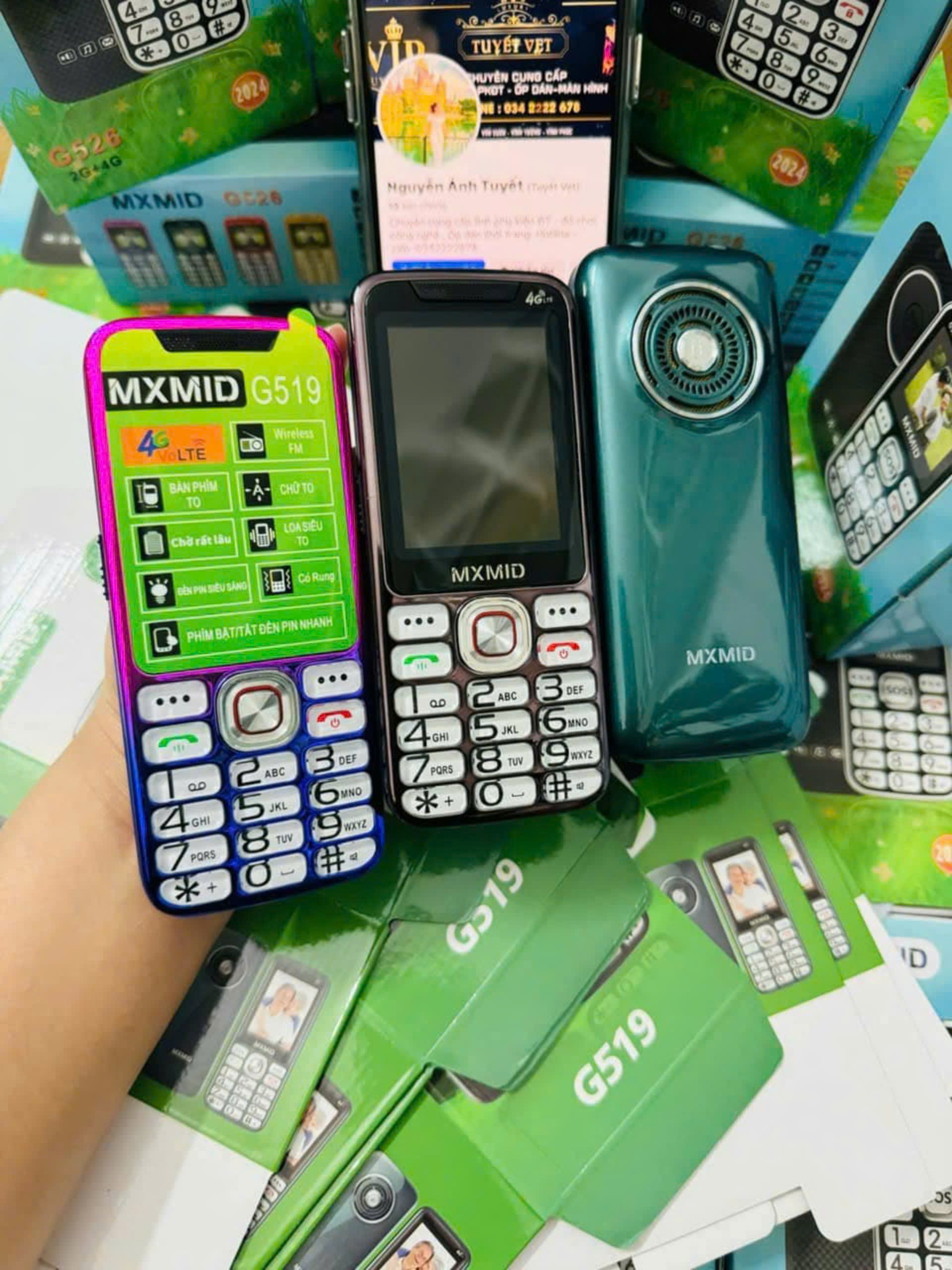 Điện thoại MXMID G519 4G Bao cắt sóng - Sóng 4G chuẩn