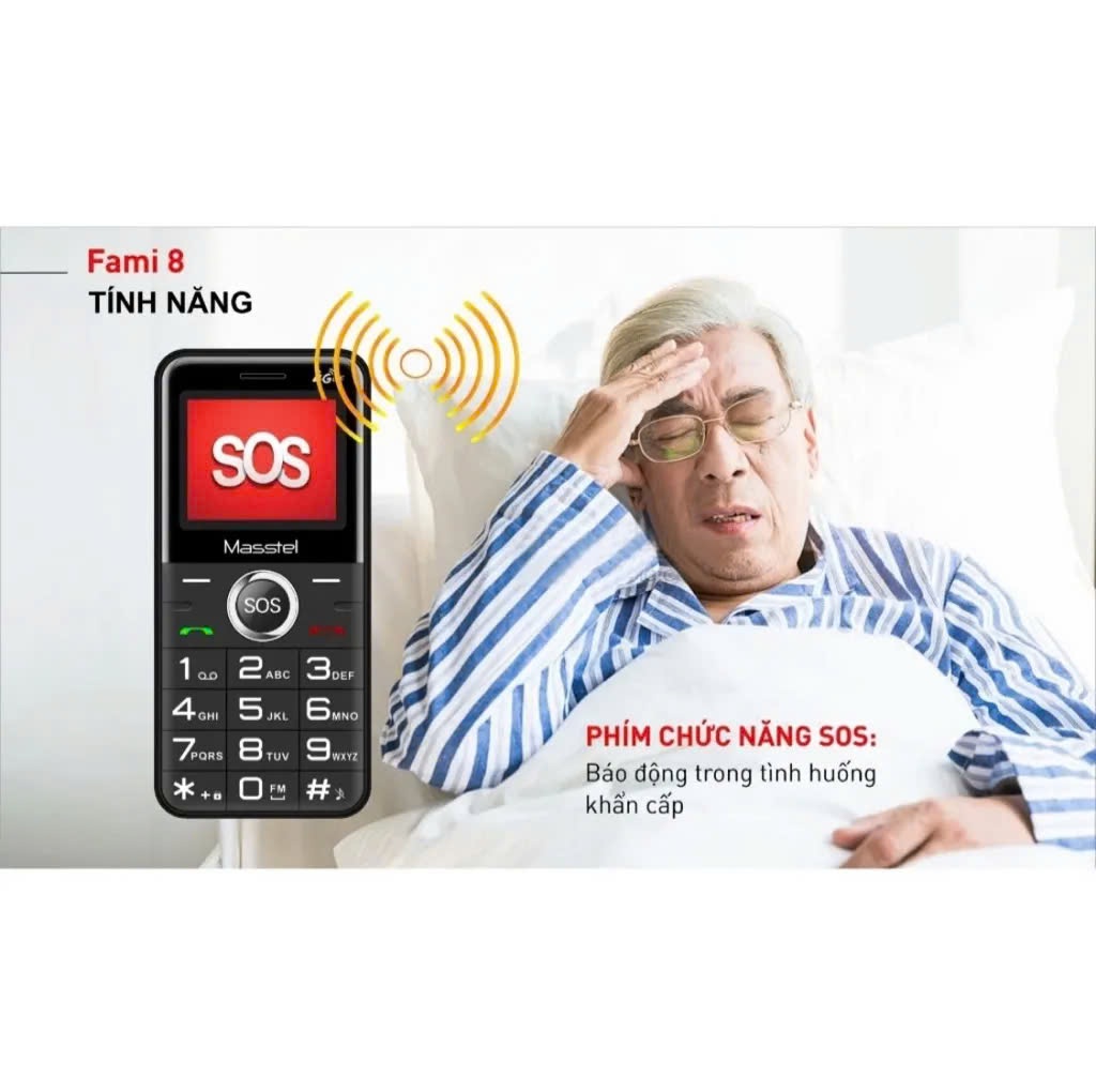 Điện thoại Masstel Fami 8 4G - Sóng 4G chuẩn