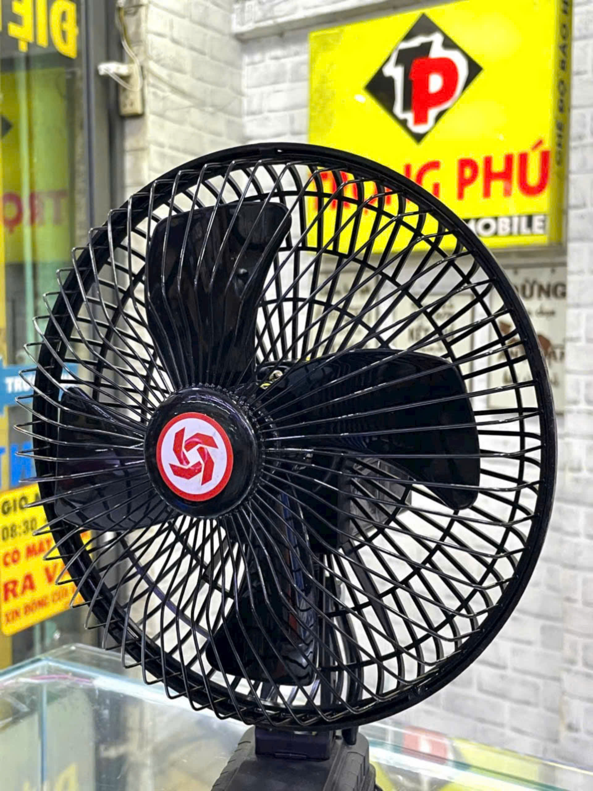 Quạt tích điện dùng pin rời 10 cell 48V Metal model (có xoay)