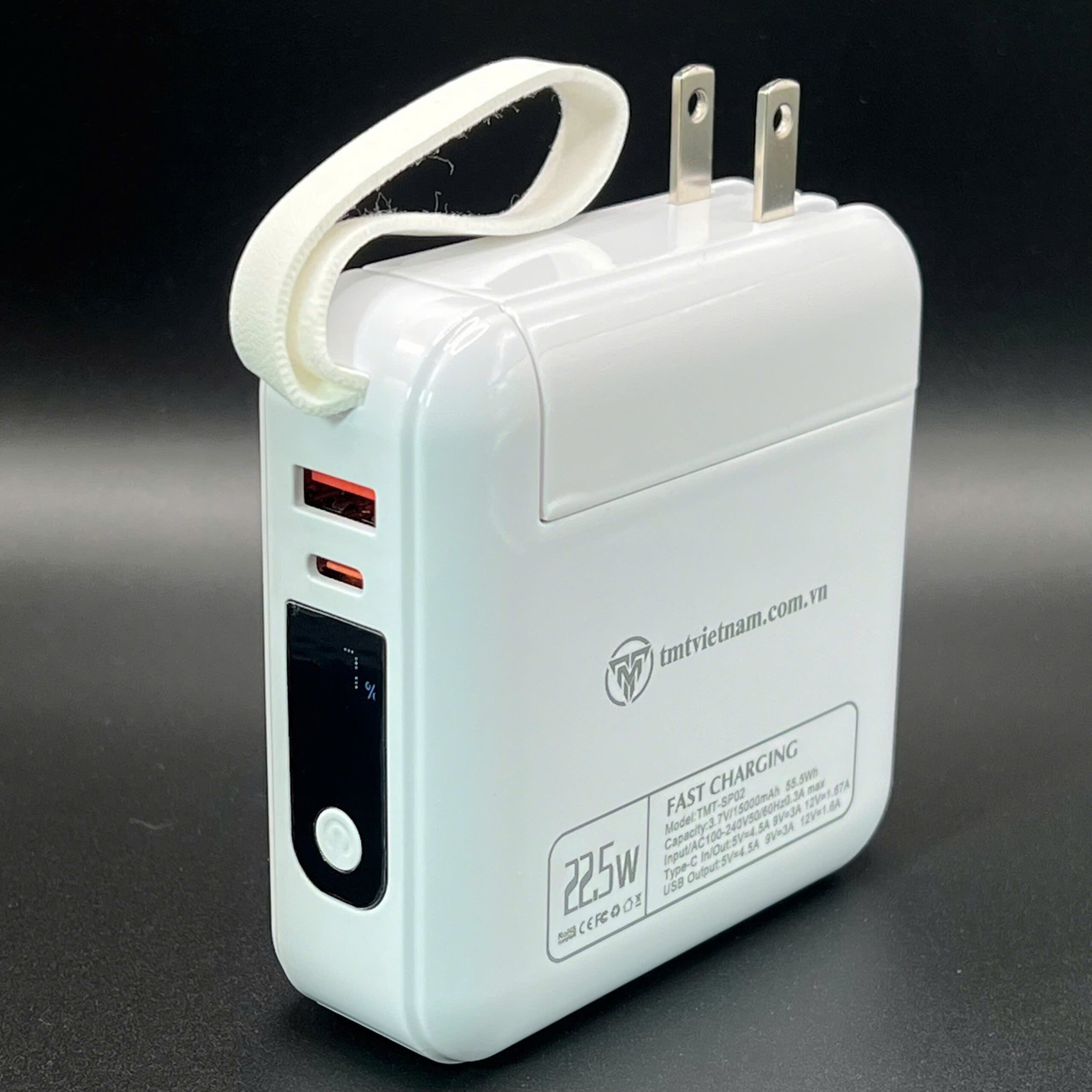 Sạc dự phòng TMT SP02 15.000 22,5W sẳn dây