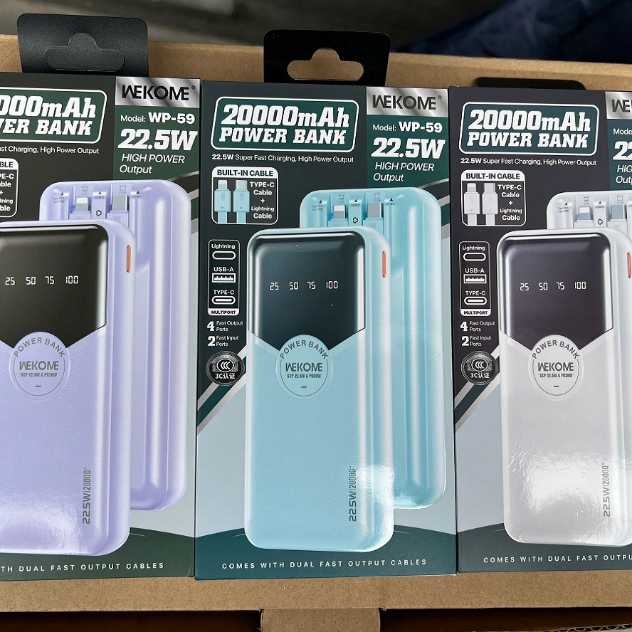 Sạc dự phòng Wekome WP-59 20.000mah 22.5w