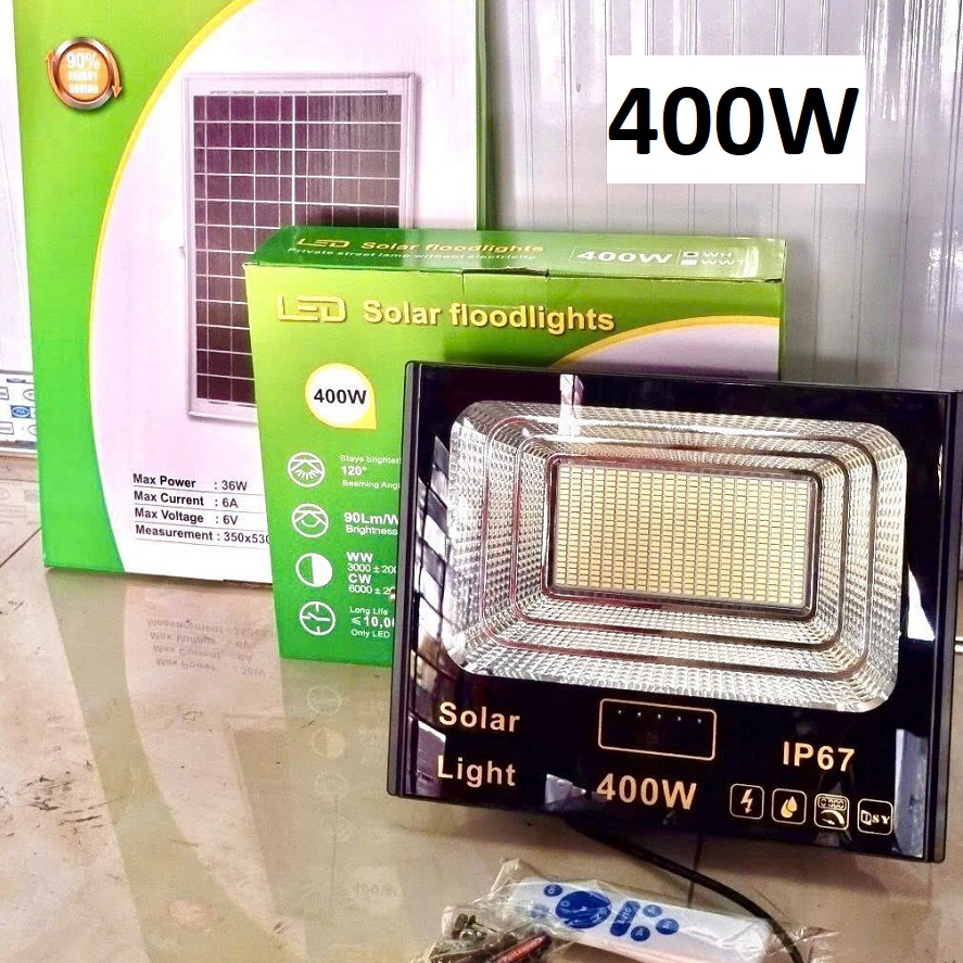 Đèn Pha Vuông Nhôm Năng Lượng Mặt Trời DSY