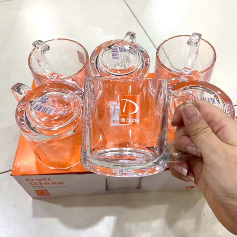 Bộ 6 Cốc/ Ly Thủy Tinh Có Vai DELI TZ401 350m