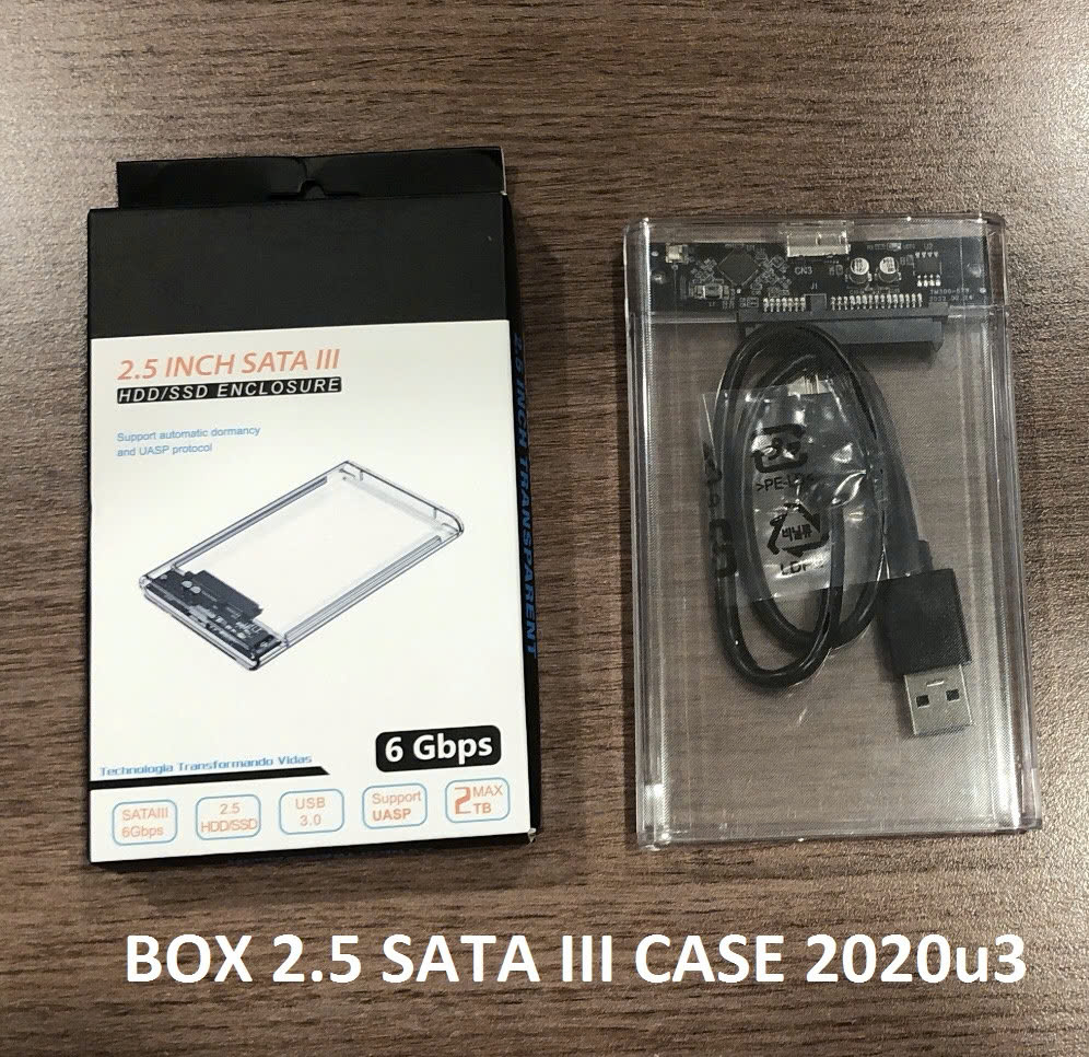 Hộp ổ cứng di động trong suốt 2.5 HĐ 2020U3 Sata III USB 3.0