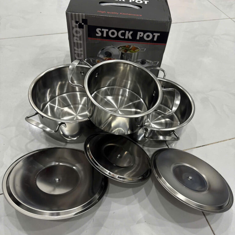 Combo 3 Nồi Inox Có Nắp OEM