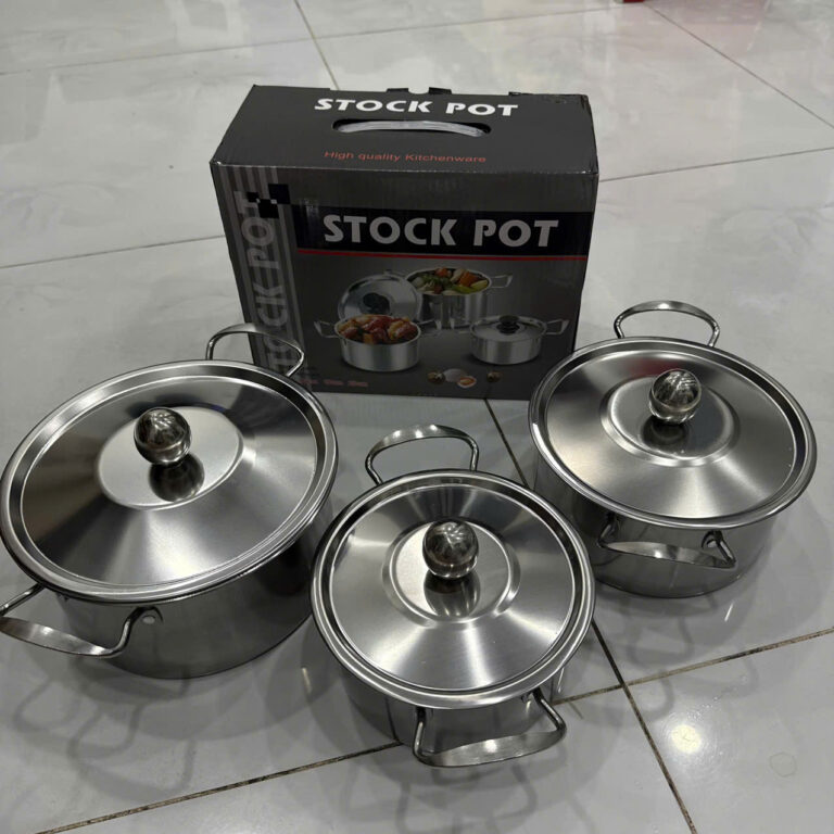 Combo 3 Nồi Inox Có Nắp OEM