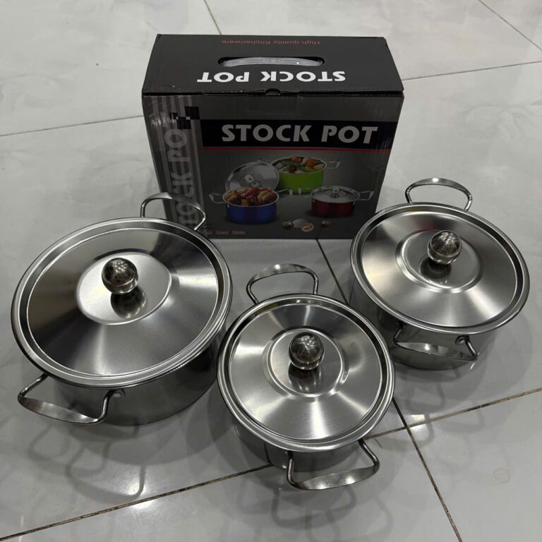 Combo 3 Nồi Inox Có Nắp OEM