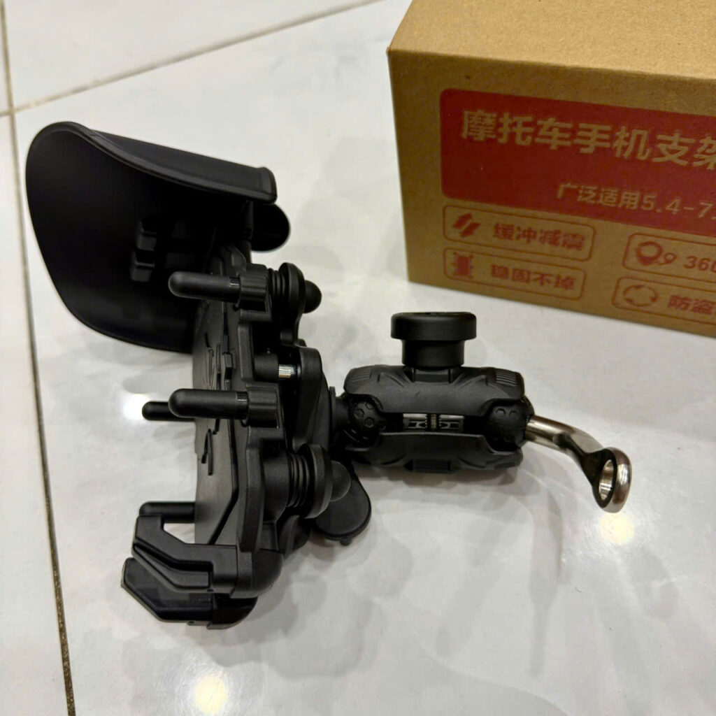 Kệ Xe Máy đỡ Điện Thoại Chân Gương F3 / M286 có mủ chống rung, chắc chắn