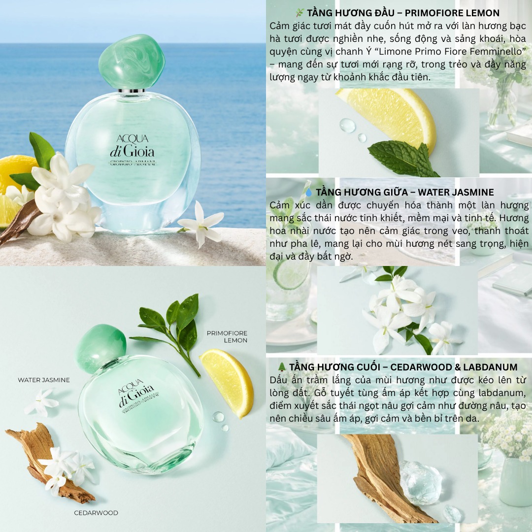 ACQUA DI GIOIA EDP - Mùi hương của sự yên bình và nguồn năng lượng tích cực.