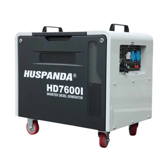 Máy phát điện chạy dầu 6kw Huspanda HD7600I inverter siêu cách âm