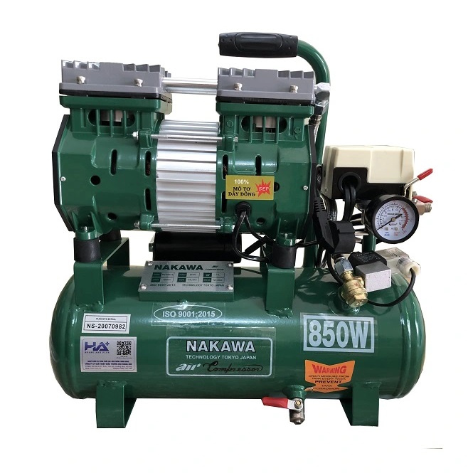 Máy nén khí không dầu 850W 12L Nakawa NK 800/12