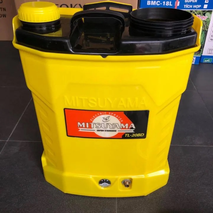 Bình phun xịt chạy điện 20L Mitsuyama TL-20BD bơm đôi