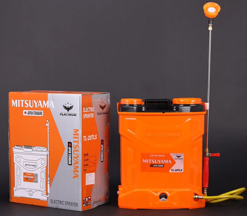 Bình phun xịt chạy điện 20L Mitsuyama TL-20TLS bơm đôi platinum
