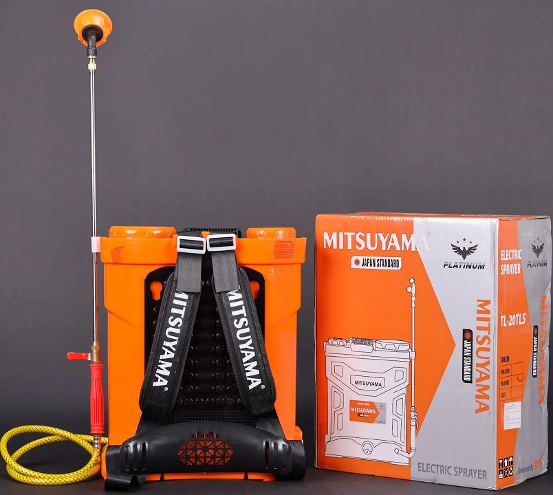 Bình phun xịt chạy điện 20L Mitsuyama TL-20TLS bơm đôi platinum