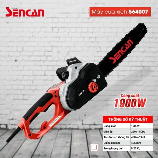 Cưa Xích Điện 1900W Sencan 564007
