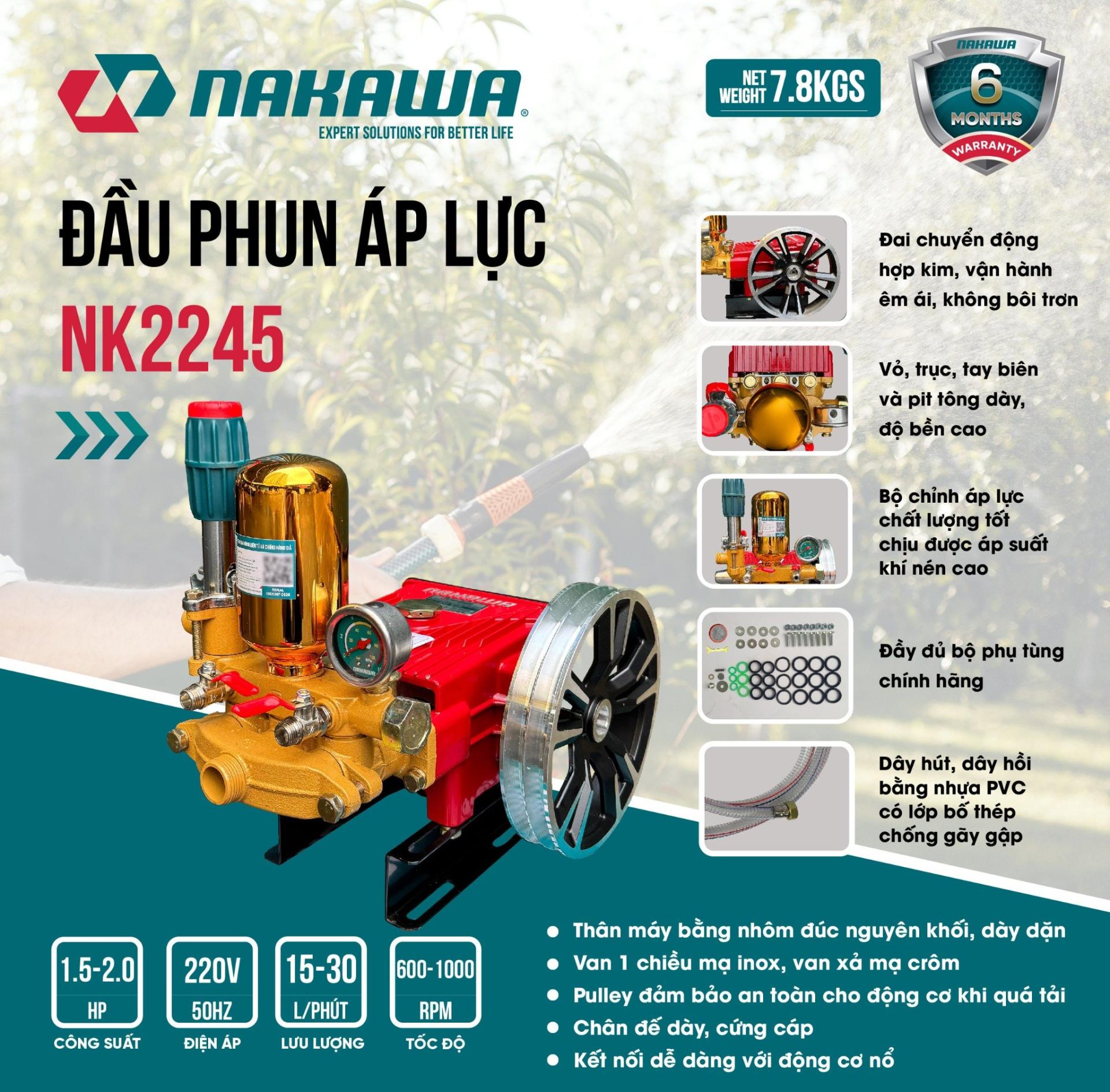 Đầu phun áp lực 1.5Hp NAKAWA NK2245
