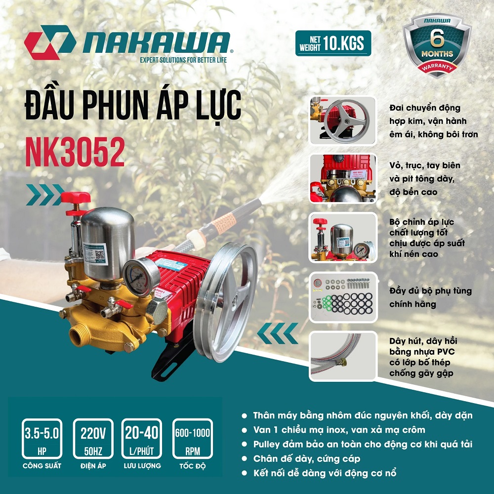 Đầu Phun Xịt Nakawa 3Hp NK-3052